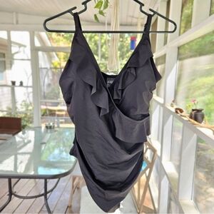 Brand New H&M Black Ruffle Swimsuit